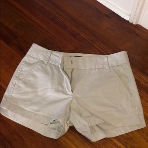 Tan J. Crew Chino Shorts Women